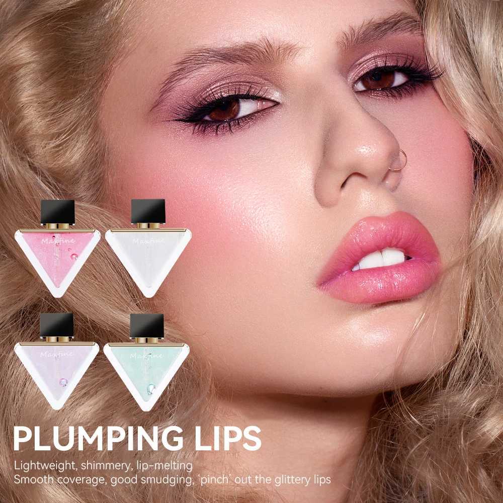 4-color moisturizing lip triangle oil moisturizing transparent lip oil naturally enhances lip gloss.W250219