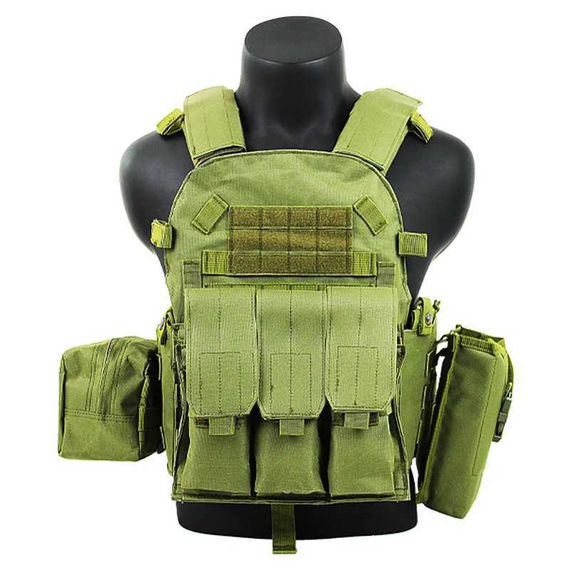 Camouflage Tactical Tank Top Hunting Vest Outdoor Field Combat Equipment Multifunctional Real Person CS Training WaistcoatXJ250219