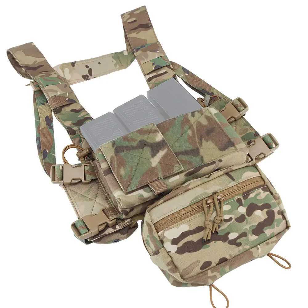 MK4 Micro Tactical Chest Rig YKK Zipper 500D Nylon 5.56mm RifLE Magazine Pouch for Airsoft HarnESS Chest RigXJ250219