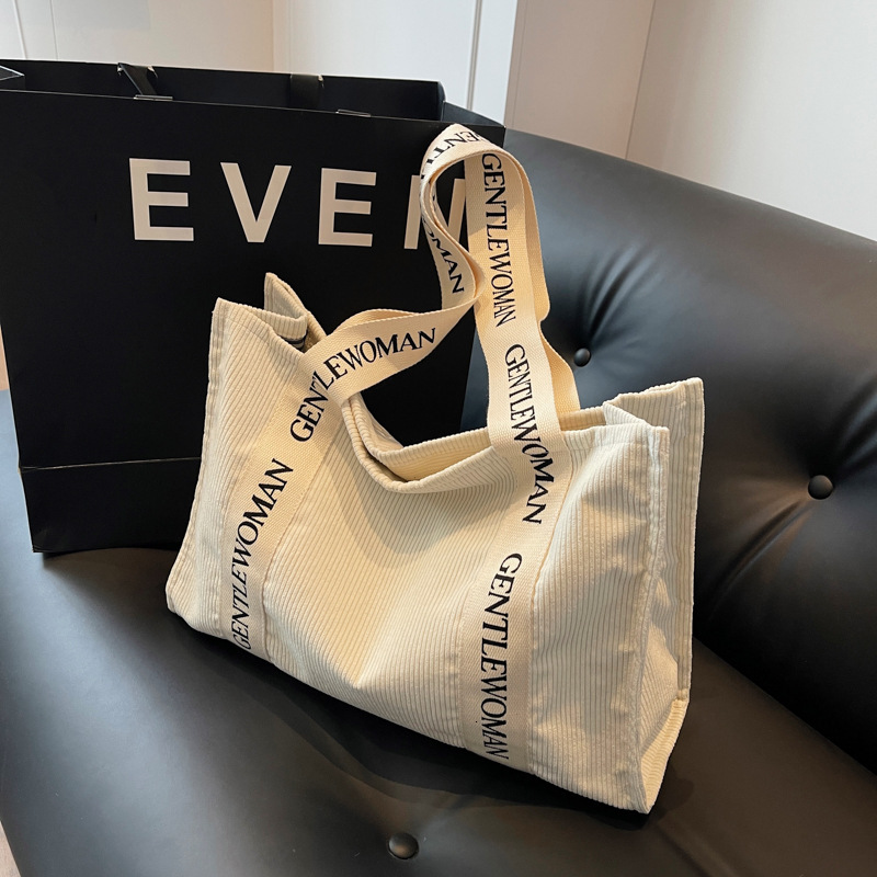 Gentle Woman Striped Suede Tote 2025 New Large Capacity Texture Casual Mommy Shoulder Bag #swissmilitary