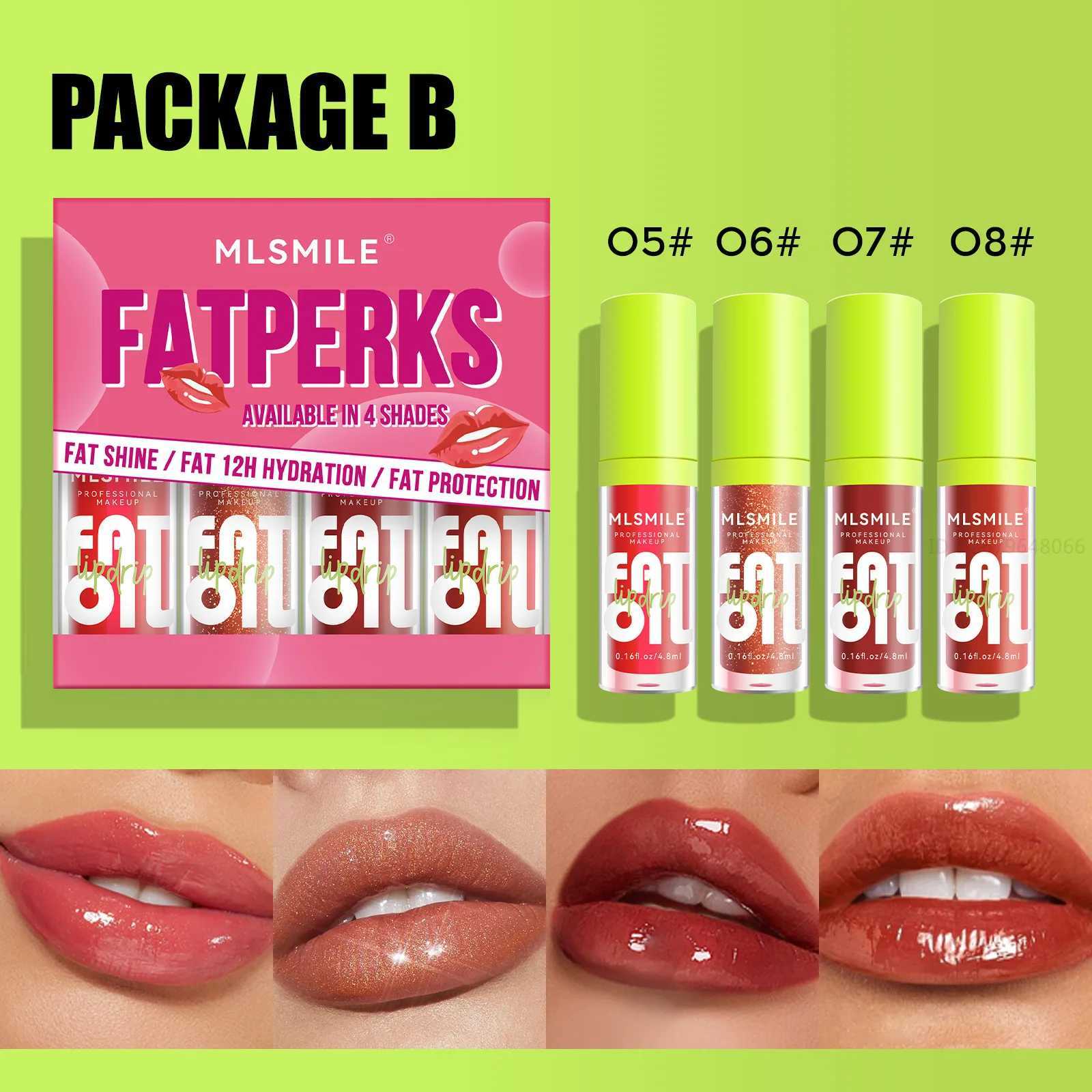 4Pcs/Set Jelly Lip Plumping Oil Transparent For Lasting Moisturizing Lip Care Hydrating Lip Glaze Make Up Liquid LipstickW250219