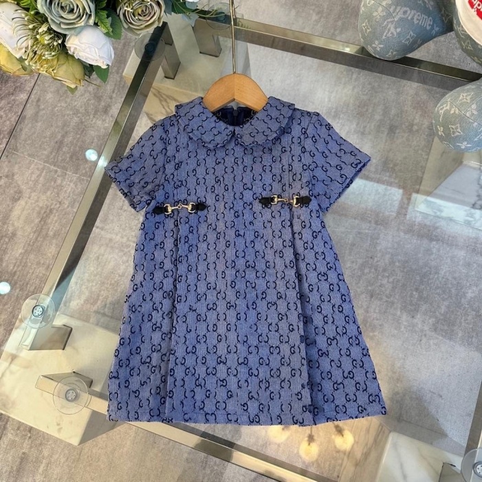 Baby Girl Designer Clothing Girl Luxury Clothing Dresses Children Fashion Clothing Children short clothing High quality size 90cm-150cm A5
