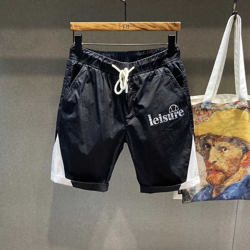 Men's Shorts Summer Casual Pants Shorts Mens Printed Basketball Sports Breathable Loose Elastic Cropped Beach Pants z250219