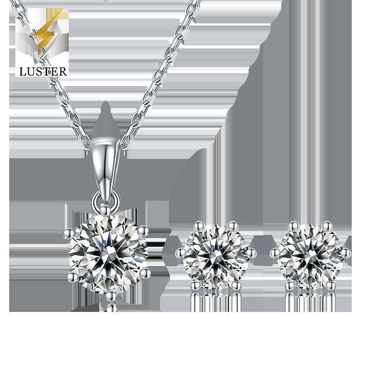 High Quality Light Luxury Atmospheric 925 Sterling Silver Jewelry Earings Moissanite Stud Earrings