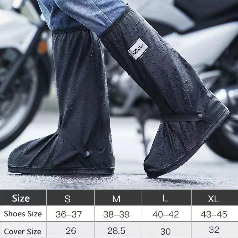 High Tube Outdoor Waterproof Rain AntiSlip Cycling Shoe Covers Motorcycle Pocket Service Hiking Shoes Fishing Wading Play Water 250219