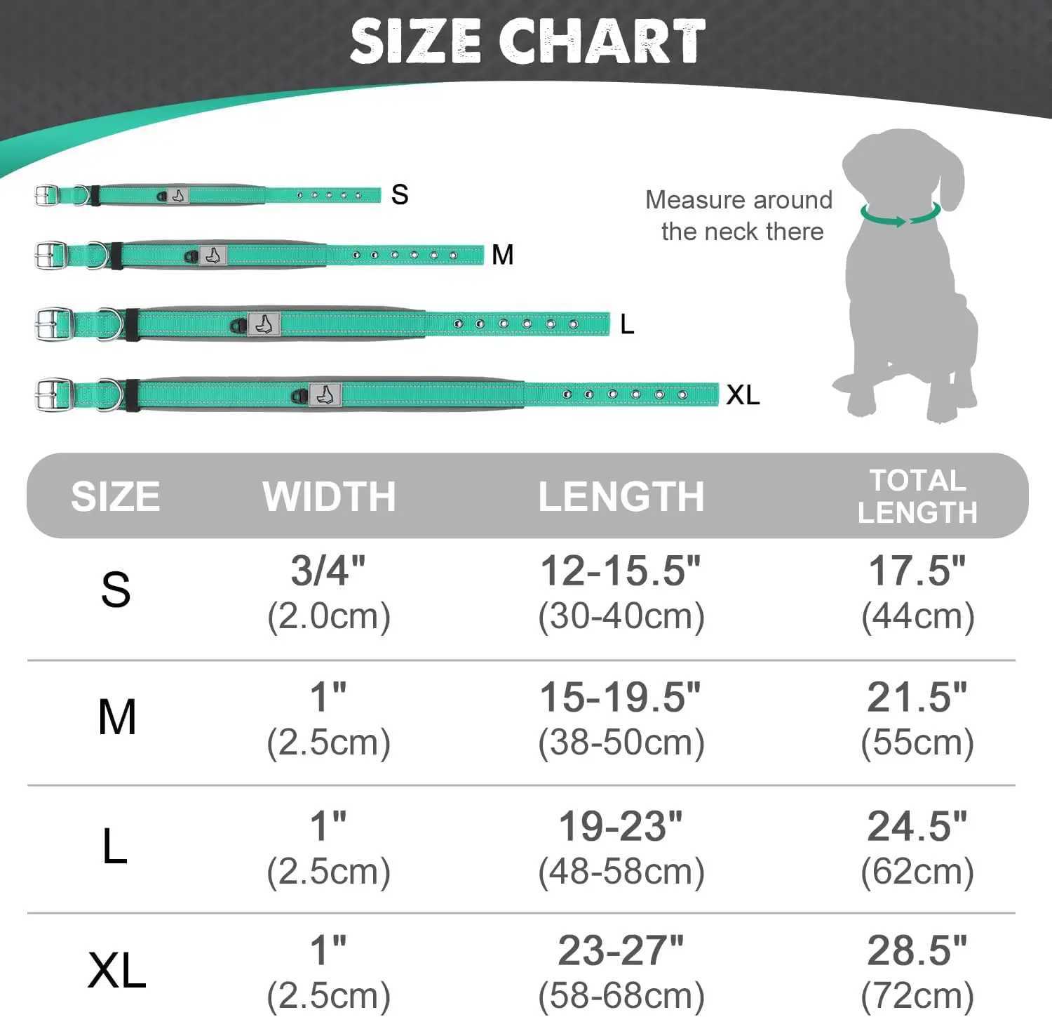 Padded Dog Collars for small Medium large Dogs Reflective Wide Pet Collars Adjustable Heavy Duty Nylon Neoprene Dog CollarXJ250218