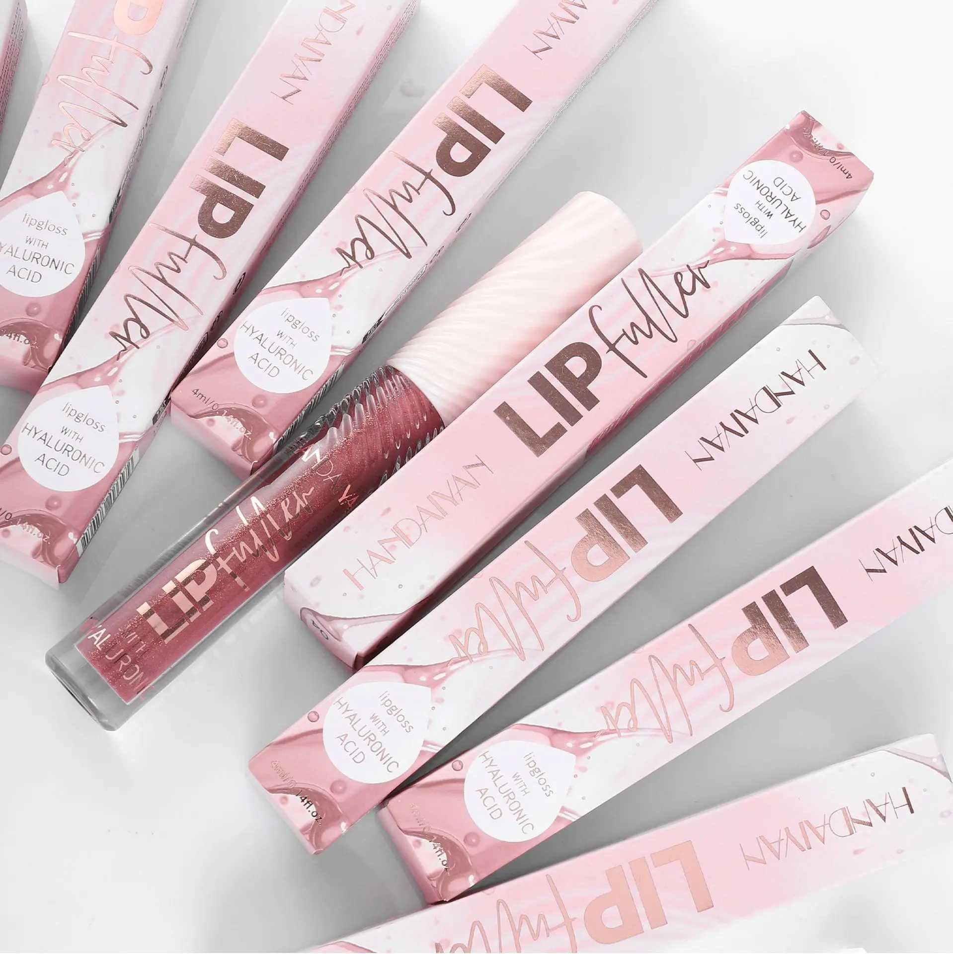 HANDAIYAN 8-Color Mirror Lip Gloss hyaluronic acid Lipstick Hydrating Moisturizing l Fine Shine fuller looking easy colorW250219