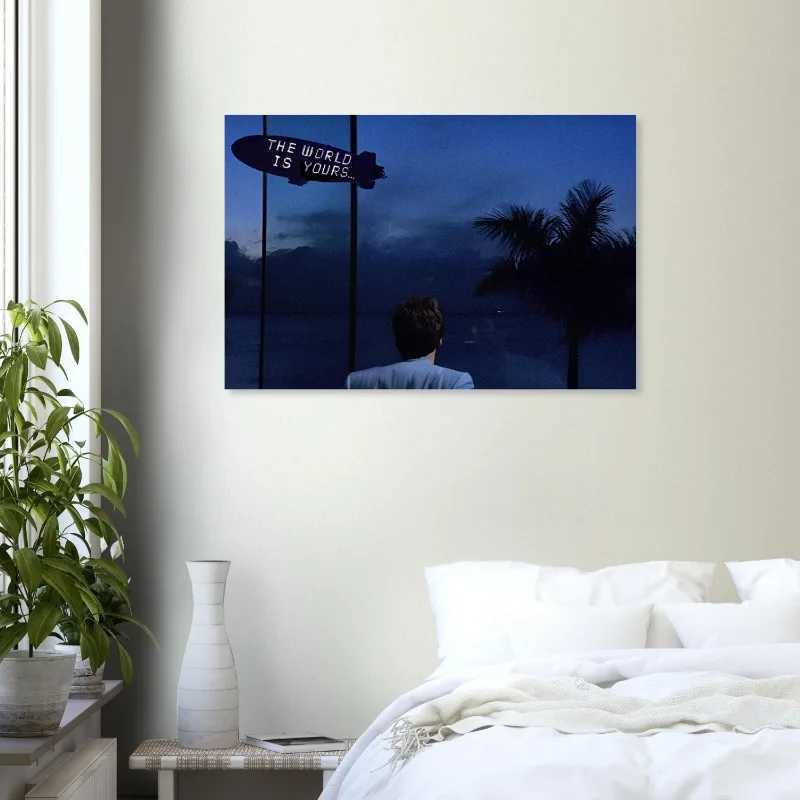 Motivation Poster Scarface Tony Montana The World Is Yours Movie Scene Off Art Canvas Painting Wall Print Picture A Decor Y250218