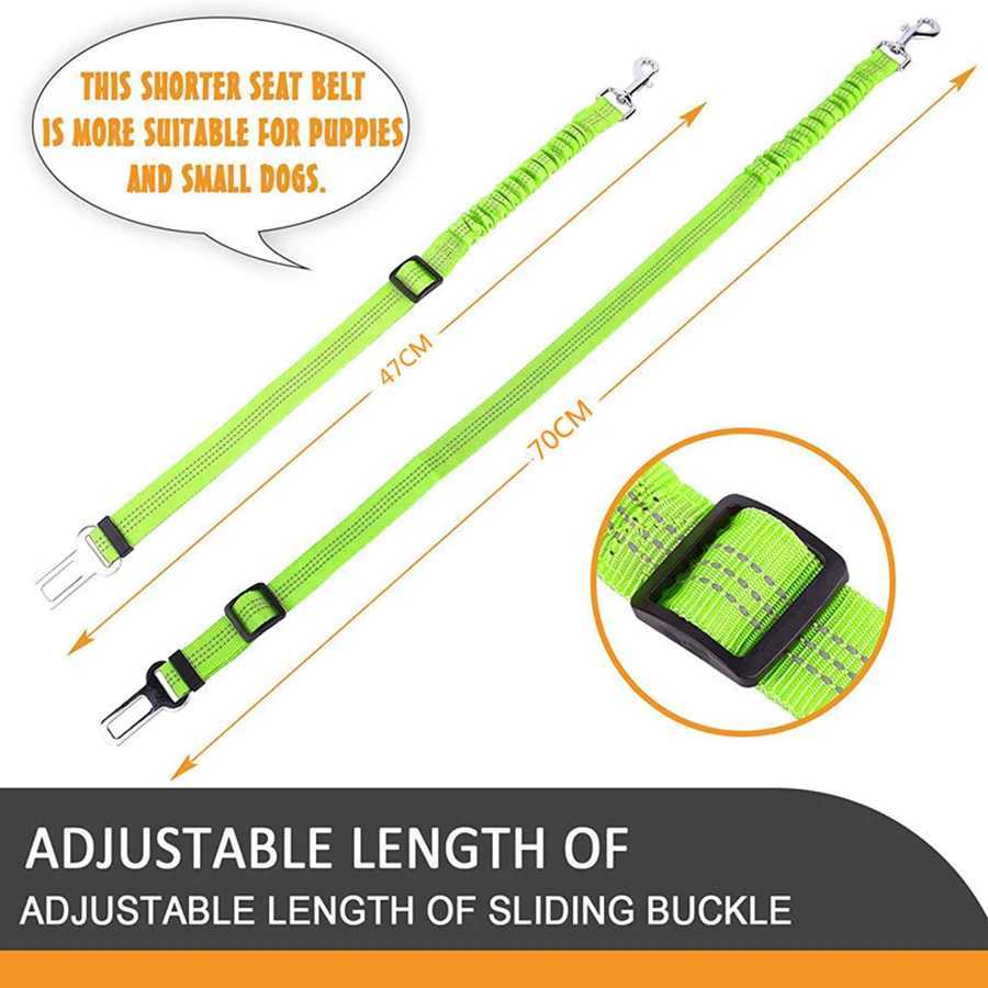 Pet supplies car seat belts dog leashes retractable cushioning elastic reflective safety ropes dog leashesXJ250218