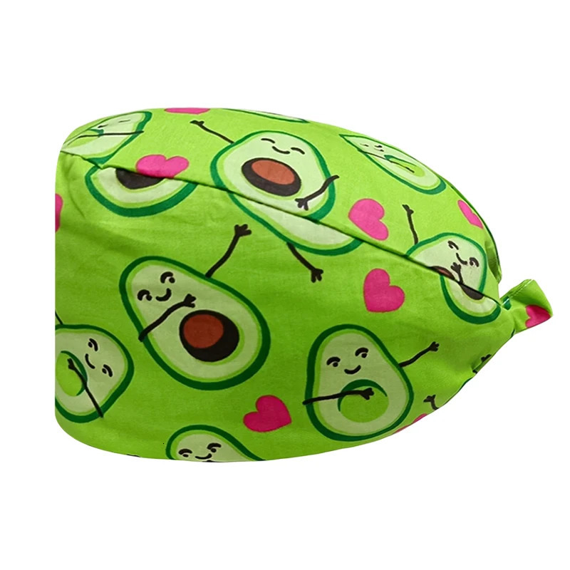 Solid Color Scrub Cap Nurse Uniforms Work Hat with Sweatband Womens Mens Hospital Hats 250219