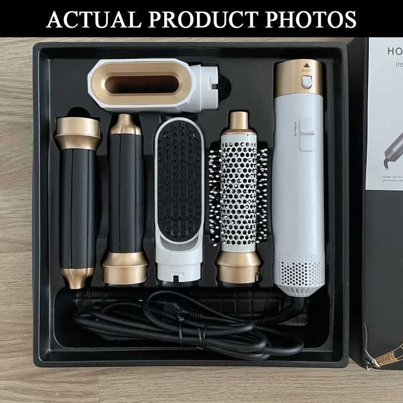 New Arrival 5-in-1 hair dryer hot comb set professional curling iron straightener styling tool Z250219