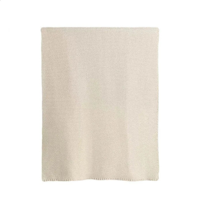 Knitted Baby Blankets born Swaddle Wrap Beige Crib Quilt Throw Blanket Toddler Infantil Stroller Sofa Bedding Sleeping Covers 250218