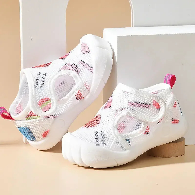 Summer Breathable Air Mesh Kids Sandals 1-4T Baby Unisex Casual Shoes Anti-slip Soft Sole First Walkers Infant Lightweight Shoes 250219