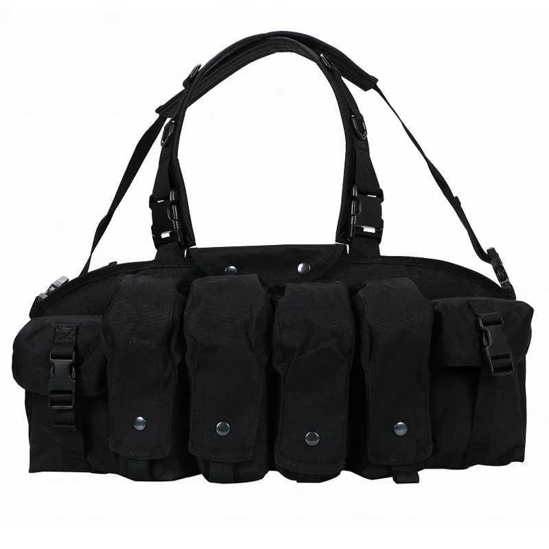 Outdoor Chest Rig AK 47 Magazine Carrier Pouch CS Wargame Paintball Hiking Hunting VestXJ250219