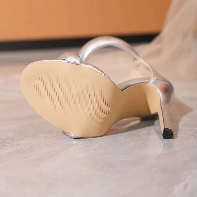 Summer Peep Toe Cover Heel Sandals Sexy Buckle Strap Ankle-Wrap Ladies Club Pole Dancing Zipper Women Stripper Shoes