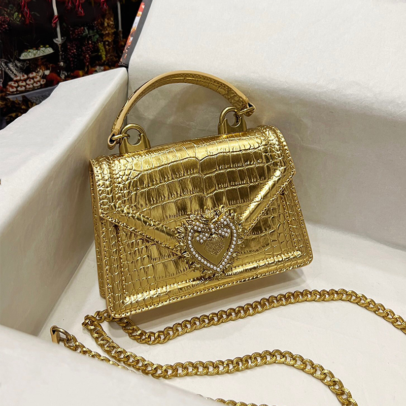 Luxury Genuine Leather designer bag Crossbody Bag Alligator Pattern Love bow chain handbag Ladies' Wallet with Bow Design Magnetic Closure bag