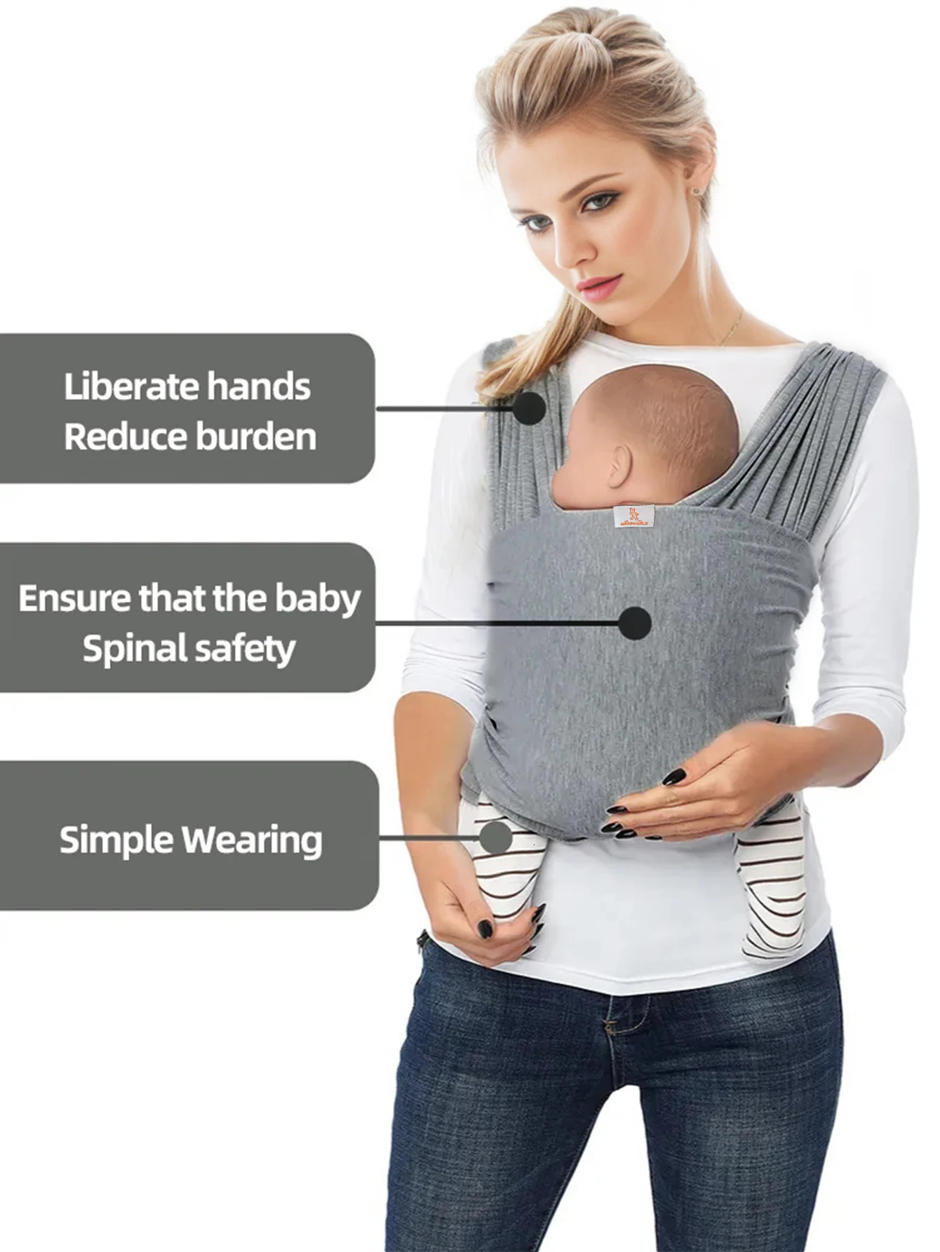Baby straps from borns to toddlers - Elastic baby straps hands-free baby straps - Childrens straps 250219