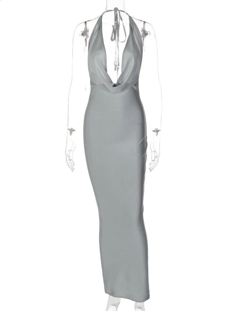 Dulzura Autumn Women Halter Backless Midi Dress For Women Bodycon Sexy Party Elegant Outfits Evening Birthday Clothes Y2K 250218