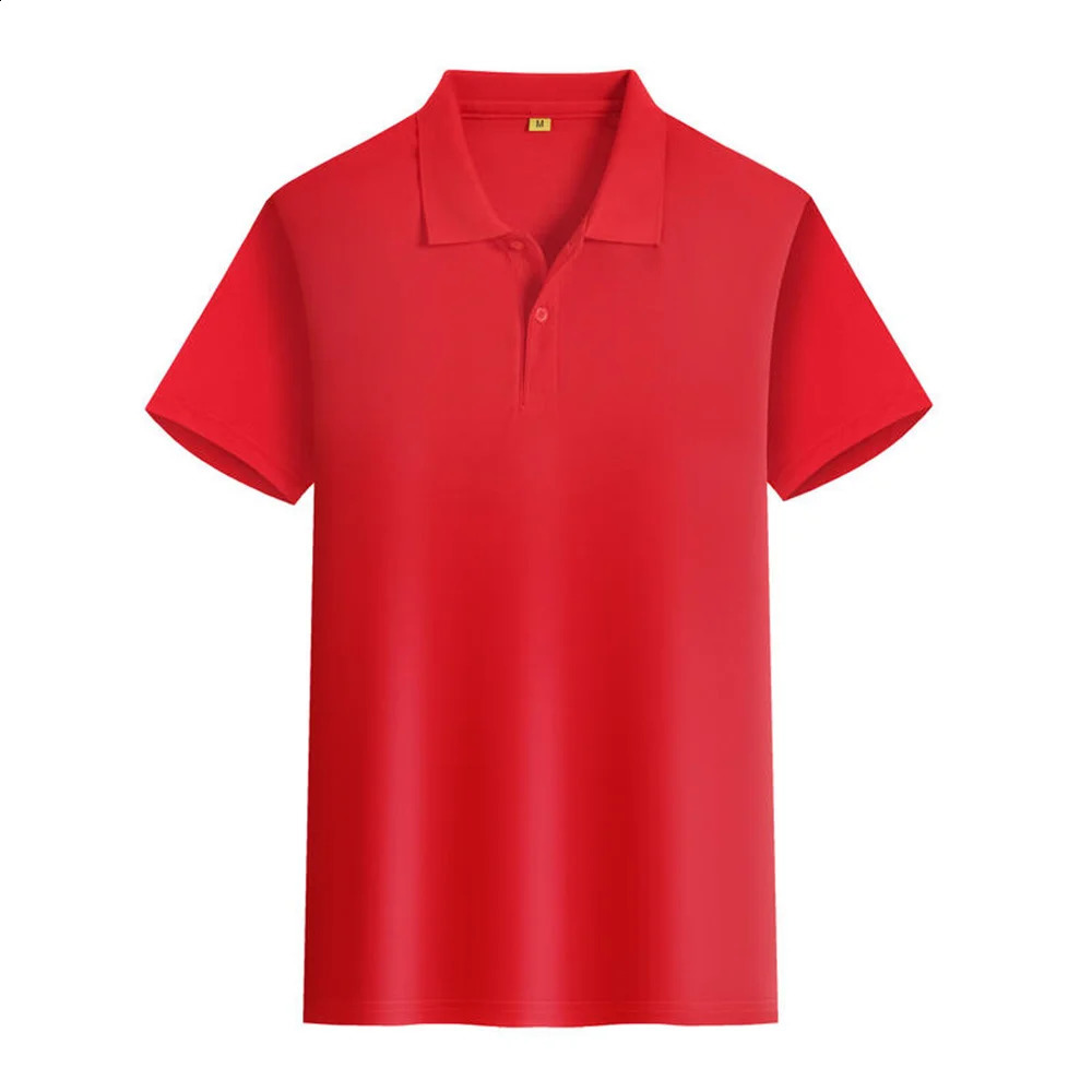 Mens Polo shirt short sleeved mens versatile casual fashion trend lapel tshirt half top 250213