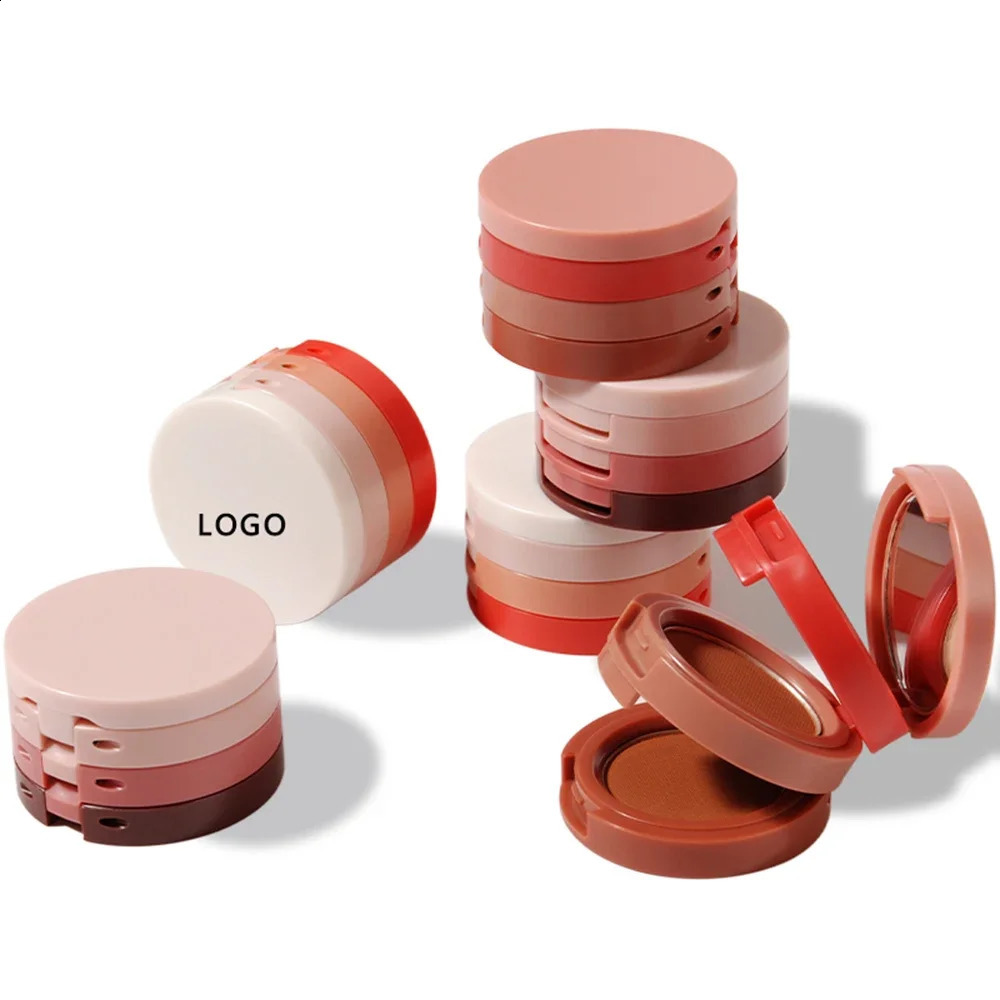 Custom Bulk 3 Layers Highlighter Bronzer Blush Private Label Combination Waterproof Long-lasting Powder Three-dimensional Makeup 250214