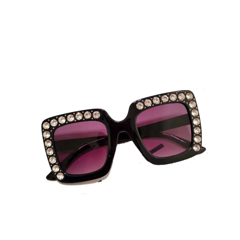 Oversize Diamond Sunglasses Kids UV400 Sun Glasses Big Frame Goggle Baby Boys Girls Lovely Sunglass Oculos Eyeglasses 250218