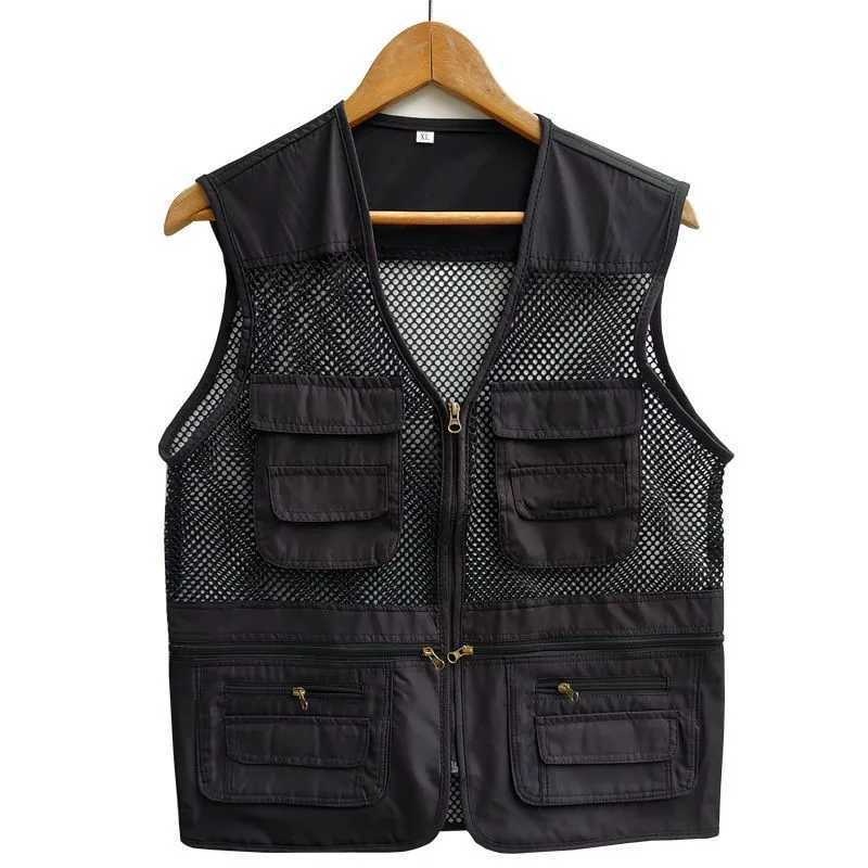XXXL Tactical Vest Multi Pockets Waistcaot For Outdoor Fishing Climbing Photography Security Protection Quick Drying BreathableXJ250219
