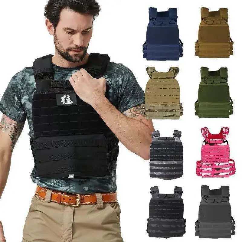 Tactical Combat Vest Outdoor Sports Fitness Training Equipment Heavy Carrying Plate Vest Airsoft Paintball Protective Tank TopXJ250219
