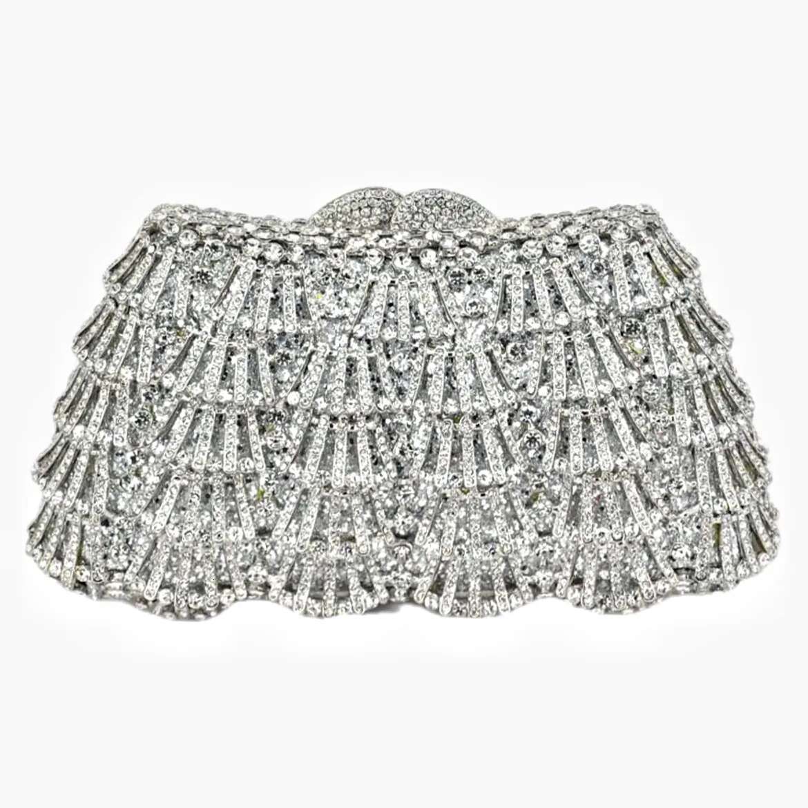 XIYUAN Women Crystal Clutch Evening Bags Wedding Party Rhie Handbags Bridal Purse Female Designer Hollow Clutches