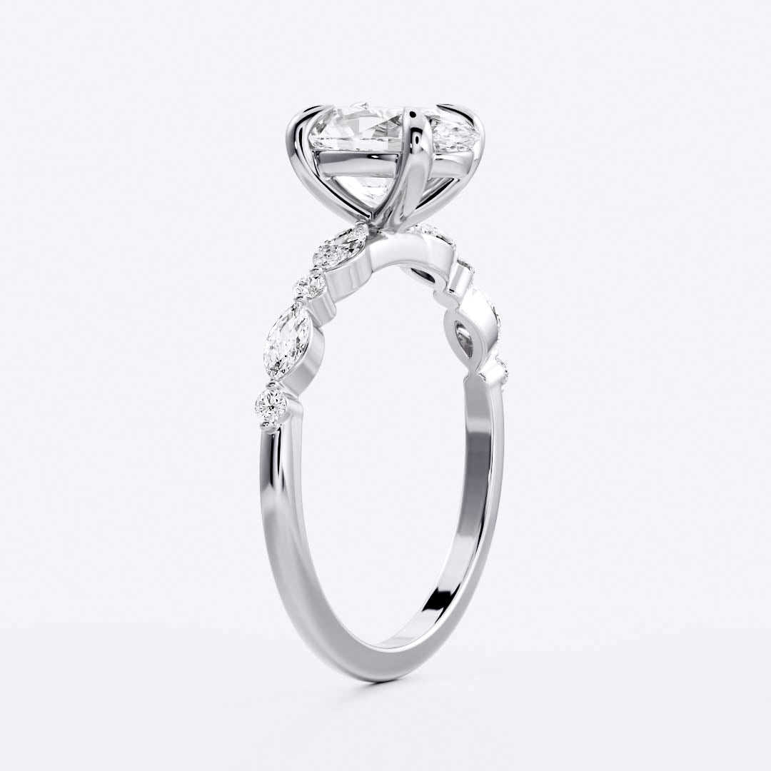Luster Jewelry High Quality Oval 3ct Moissanite Engagement Wedding Ring for Women 10k/14k/18k Gold