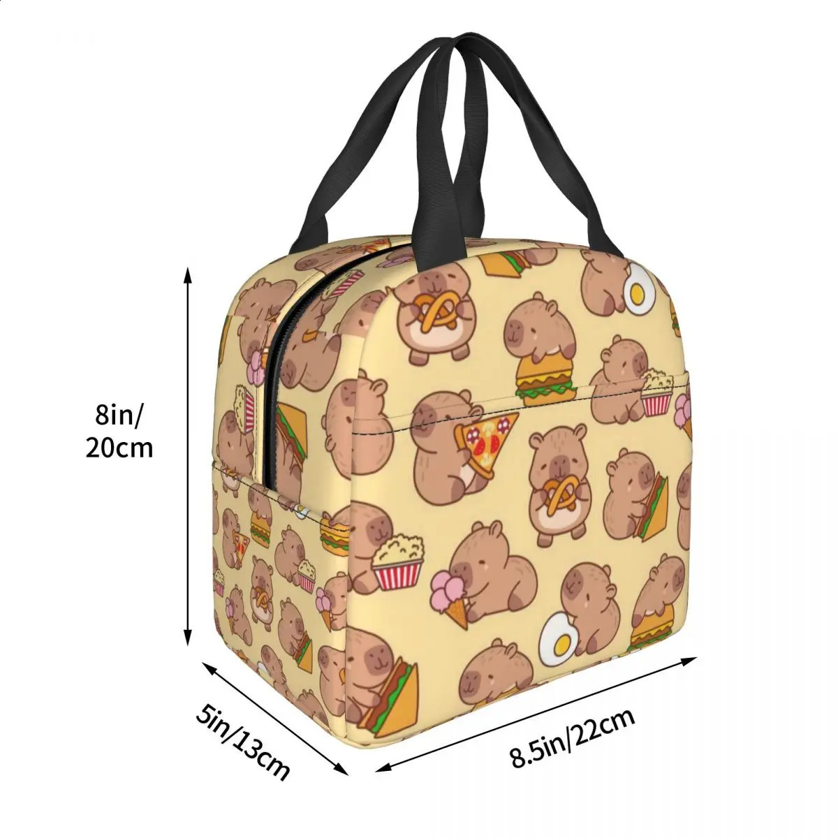 Custom Capybara Insulated Lunch Bag for Women Leakproof Cooler Thermal Lunch Tote Office Picnic Travel 250218