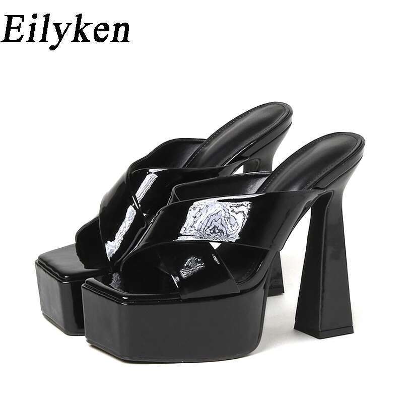 Plus Size 35-42 Summer Platform Women Slippers High Heels Ladies Fashion Elegant Female Sandals Slides Shoes