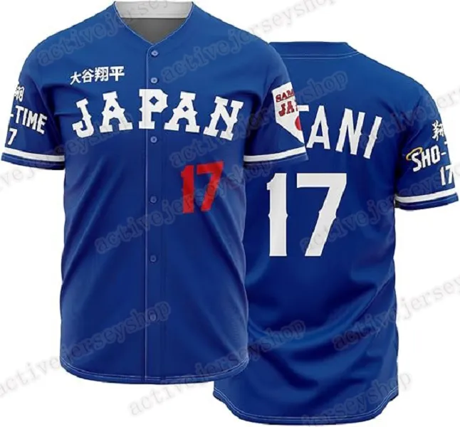17 Ohtani Japanese Baseball Jerseys Men's 90S Hip Hop Japan Baseball Jerseys High Quality Sports Shirt Stitched