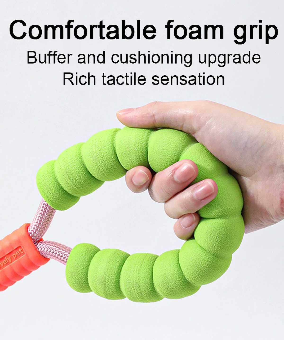 150cm Long Dog Leash with Foam Handle Cushioning Shock-Absorbing Elastic Alloy Buckle Durable Comfortable Rope for WalkingXJ250218