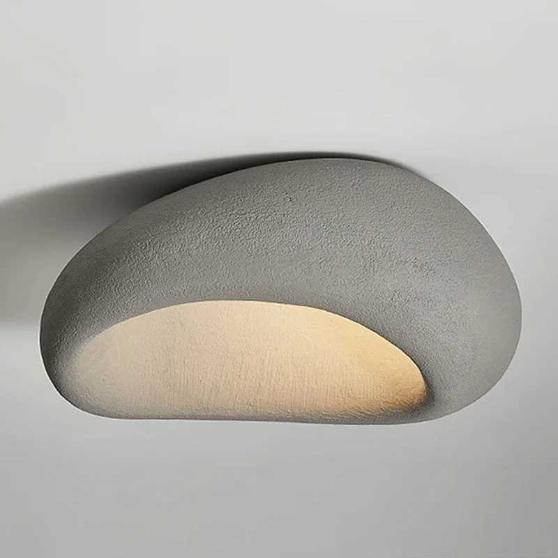 Modern New Japanese Wabi Sabi Grey 45cm Ceiling Lamp Polystyrene Coral Red Atmosphere Nordic Living Room Master Bedroom Light Z250219