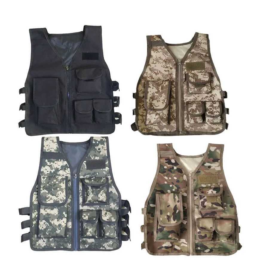 Kids Tactical Vest Hunting Combat Bulletproof Uniform Special Costumes Forces Children Camouflage Jungle ClothingXJ250219