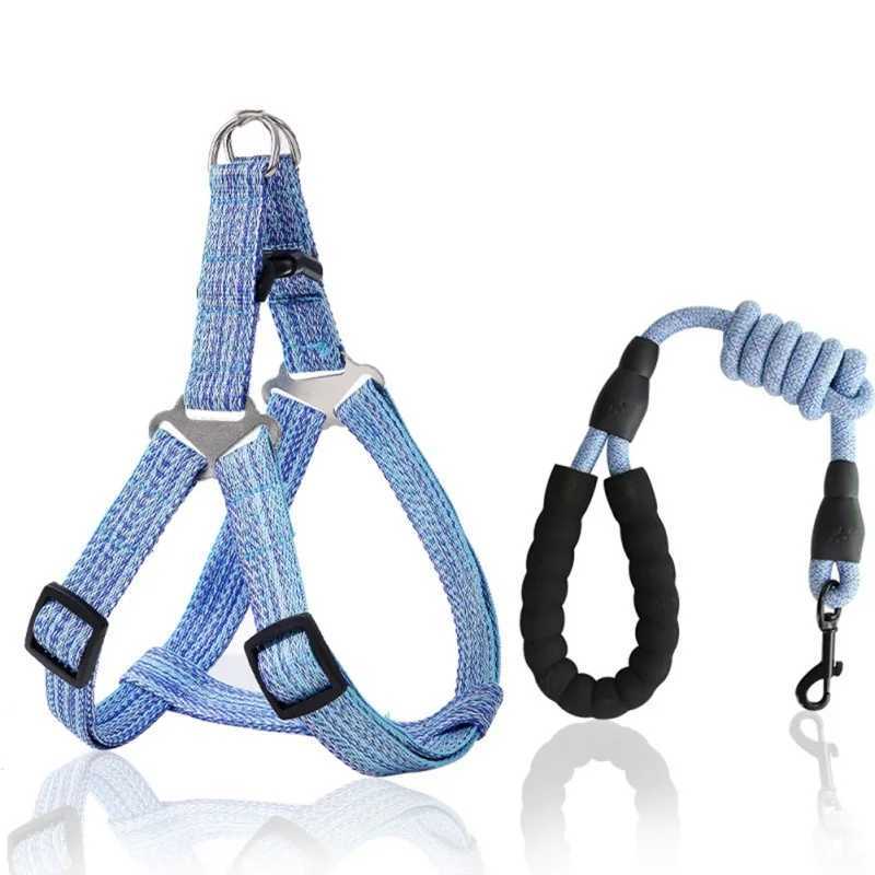 Nylon Pet Dog Harness No Pull Adjustable Dog Leash Vest Classic Running Leash Strap Belt for Small and Medium Large DogsXJ250218