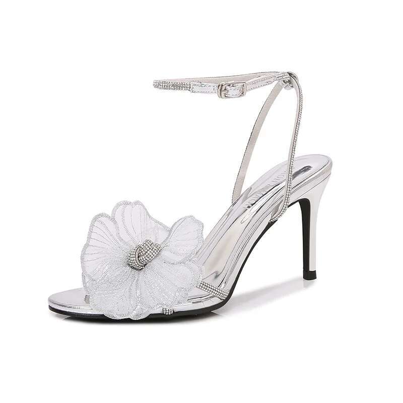 Summer crystal wer women sandals sexy thin heel party shoes