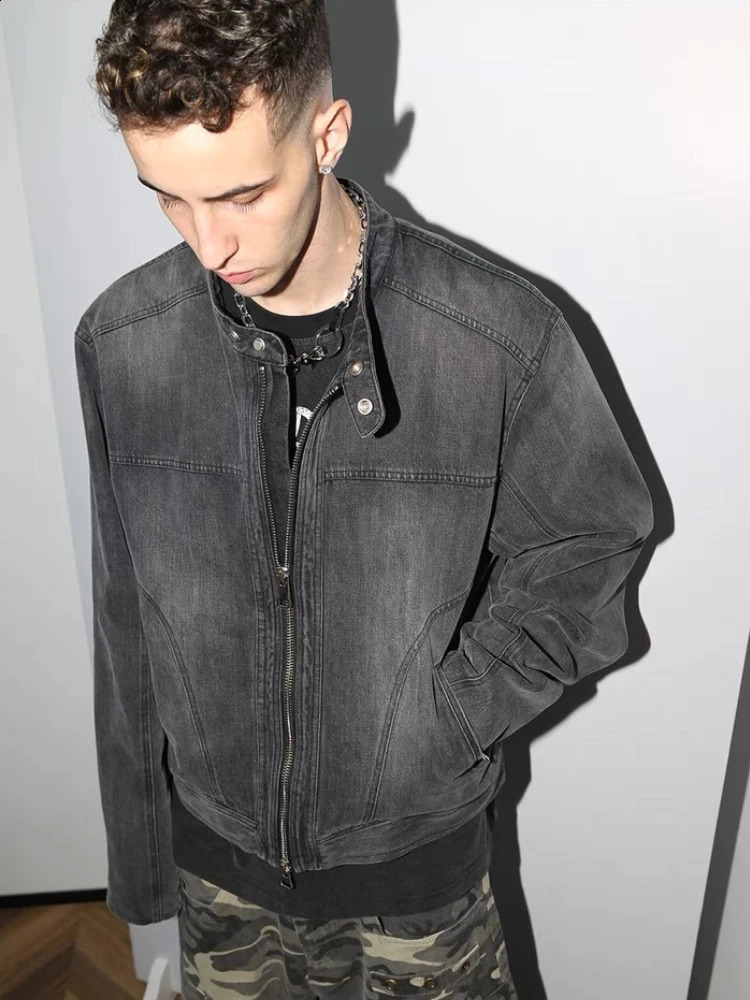 Denim Jackets for Men Washed Vintage Cool Personality Japanese Style Handsome High Street Couples Outwear Daily Jackets Men 250214