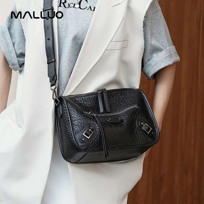 Cowhide Purse: Women's Genuine Shoulder Bag, Designer Crossbody Handbag For Ladies - High-Quality Cow Leather Handbags
