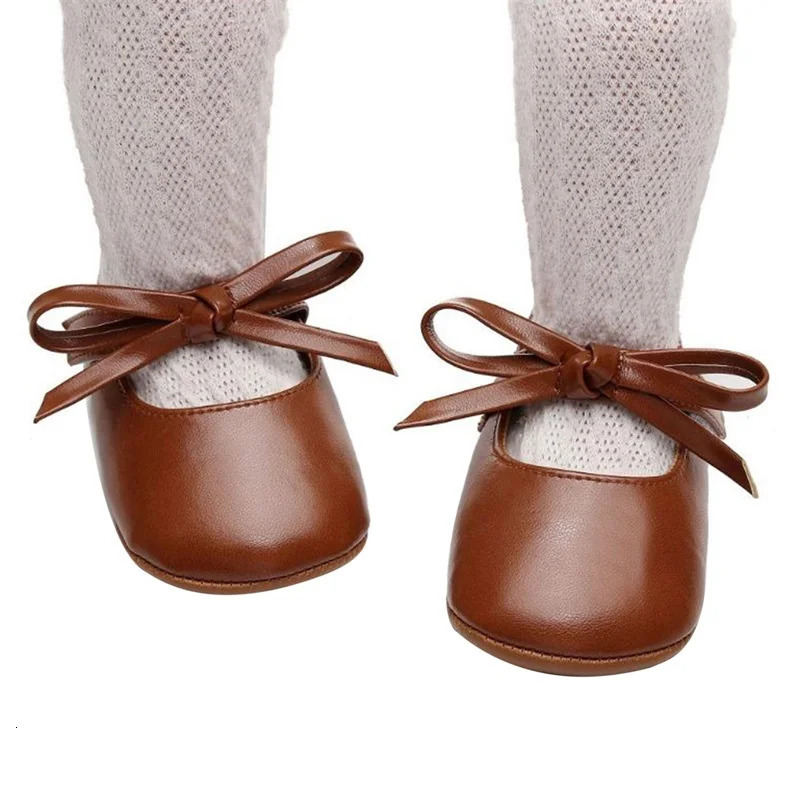 Infant Girls Bowknot Mary Jane Shoes Soft Sole Princess Flats with Cute Bow for born Toddler Walking Shoes Casual 250219