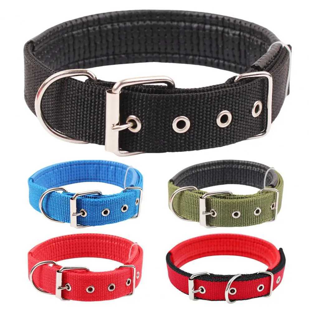 Dog CollarsNylonAdjustable Dog Neck CircleLong-lasting Pet Neck Strapwith Traction RingTeddy Keji PitbullPet SuppliesXJ250218