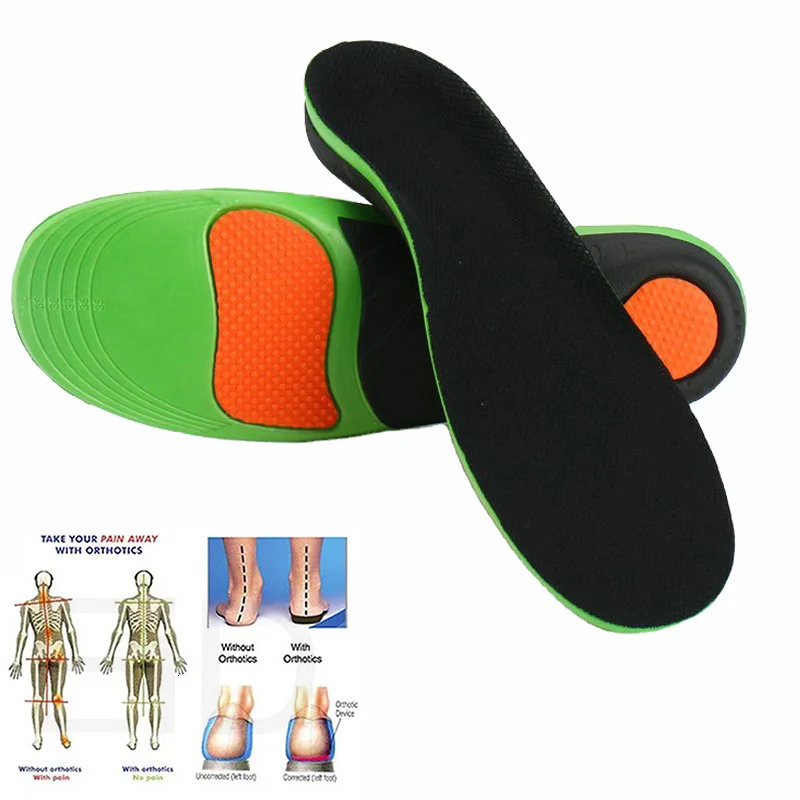 EVA Orthopedic Shoes Sole Insoles For feet Arch Foot Pad XO Type Leg Flat Elastic Shock Absorption Comfortable 250219