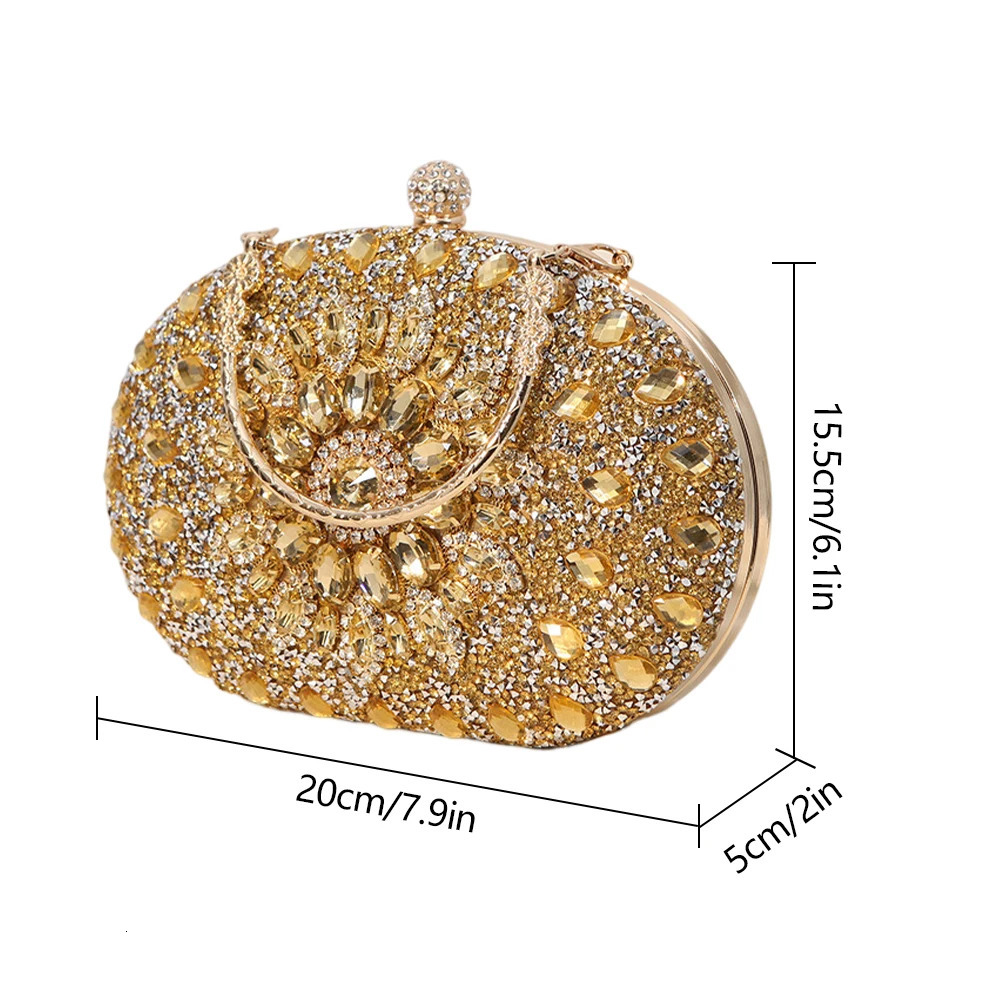 Diamond y Women Clutch Evening Bag Wedding Crystal Ladies Cell Phone Pocket Purse Female Wallet for Party Quality Gift 250218