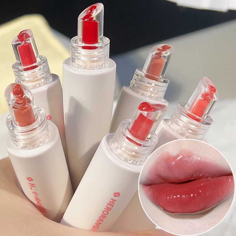 Jelly mirror transparent lip gloss waterproof moisture-proof non stick cup durable lipstick crystal frozen lipstick glacier makeupW250219