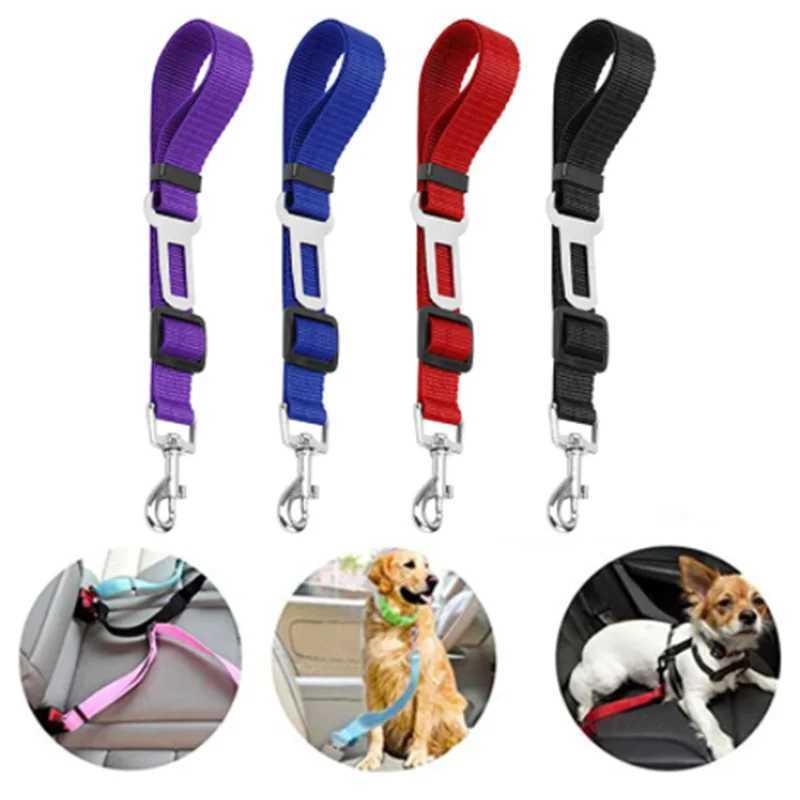 Dog Cat Car Safety Belt Adjustable Leash Vehicle Seat Belt Pet Supplies Harness Safe Lever Traction Collar Puppy LeashXJ250218