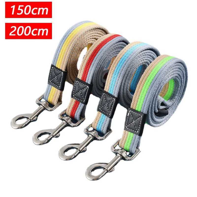 2m Long Dog Training Leash Pet Lead Non-Slip Rubber Nylon Training Walking Rope Work Dog Leashes For Small Medium Large Big DogsXJ250218