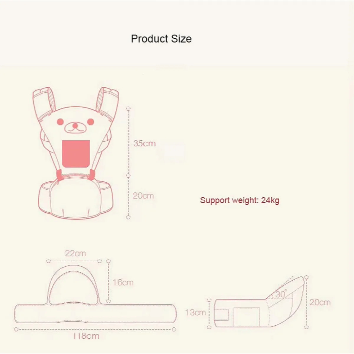 Baby Wrap Baby Sling Infant Hipseat Waist Stool Multifunctional 4 in 1 born Babies Bag Portable Cute Bebe Backpack 250219