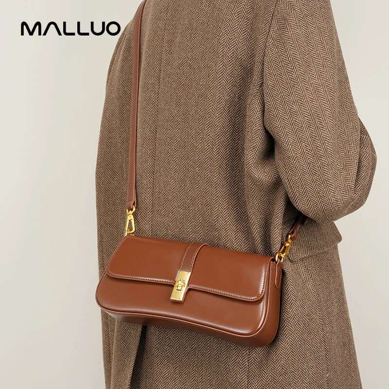 Women Cowhide Split Leather Handbag Ladies High Quality Commuter Shoulder Bags Female Designer Retro Crossbody Bag Purse