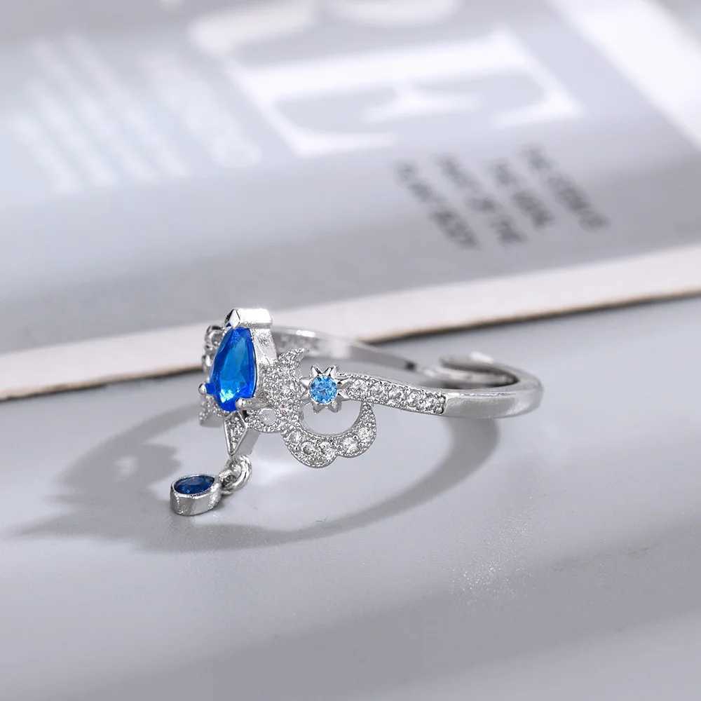 Anime Game Genshin Impact Fontaine Focalors Ring Unisex Adjustable Opening Pendant Rings Jewelry Party Accessories GiftsXJ250219
