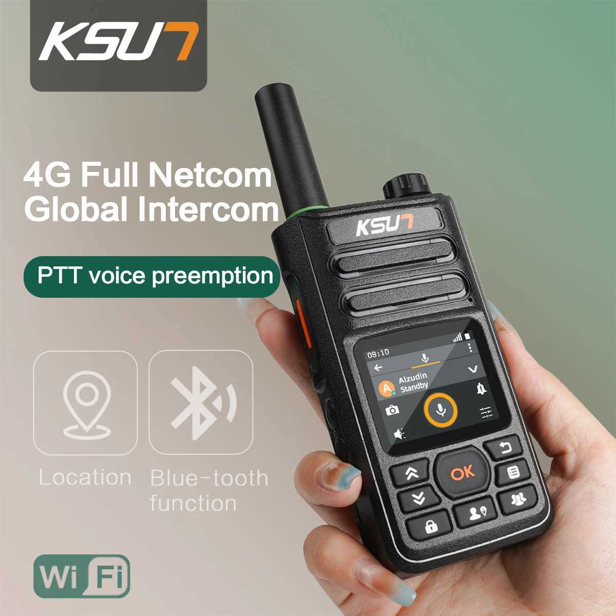 New Walkie Talkie Compatible Zello APP 4g Sim Card WiFi Network Cell Phone Radio Long Range Professional Walkie Talkie KSW-ZL18XJ250219